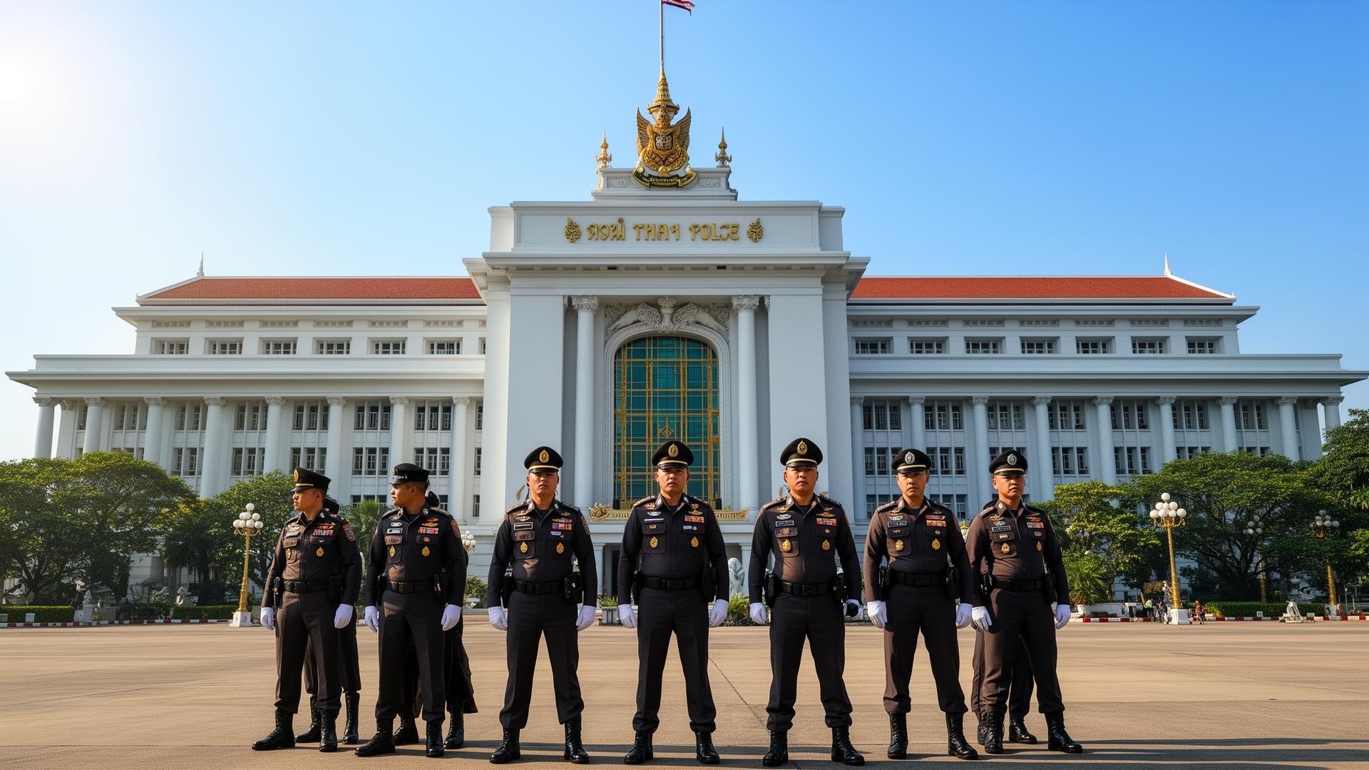 Thai police clearance certificate with an official fingerprint card